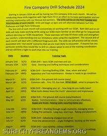 Drill Schedule 2024